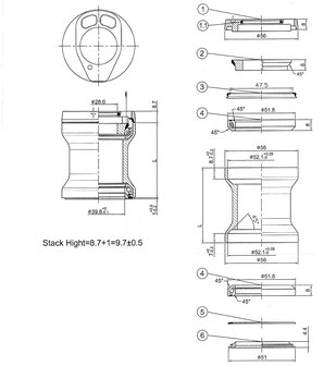 PT-1865 &Oslash;52mm.