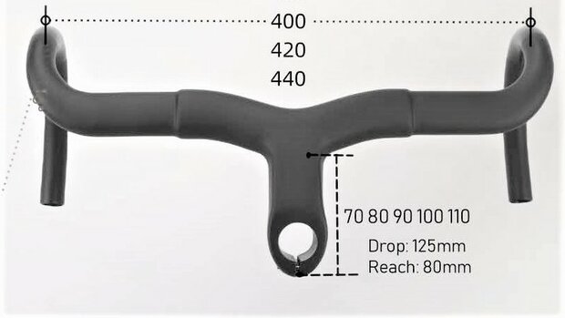 Stuurbocht gravel 380x100